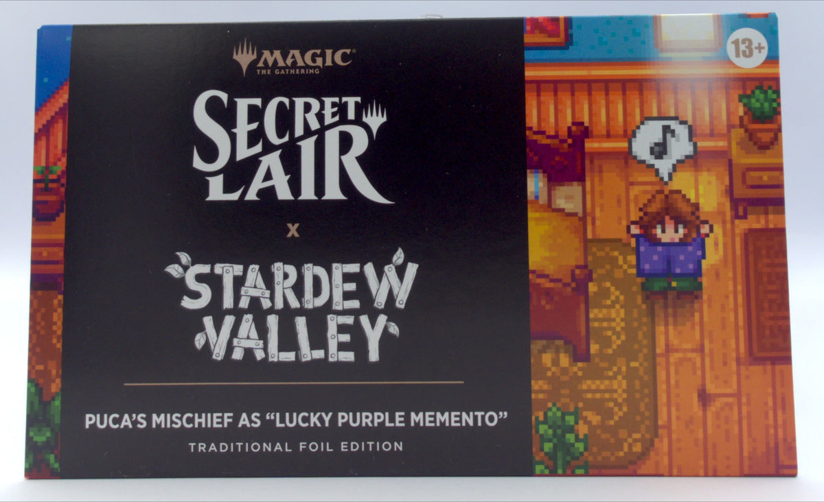 MTG: Stardew Valley Puca's Mischief As "Lucky Purple Memento" - Secret Lair